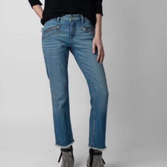 Zadig & Voltaire Ava Eco Jeans Bleu - Picture 1 of 5